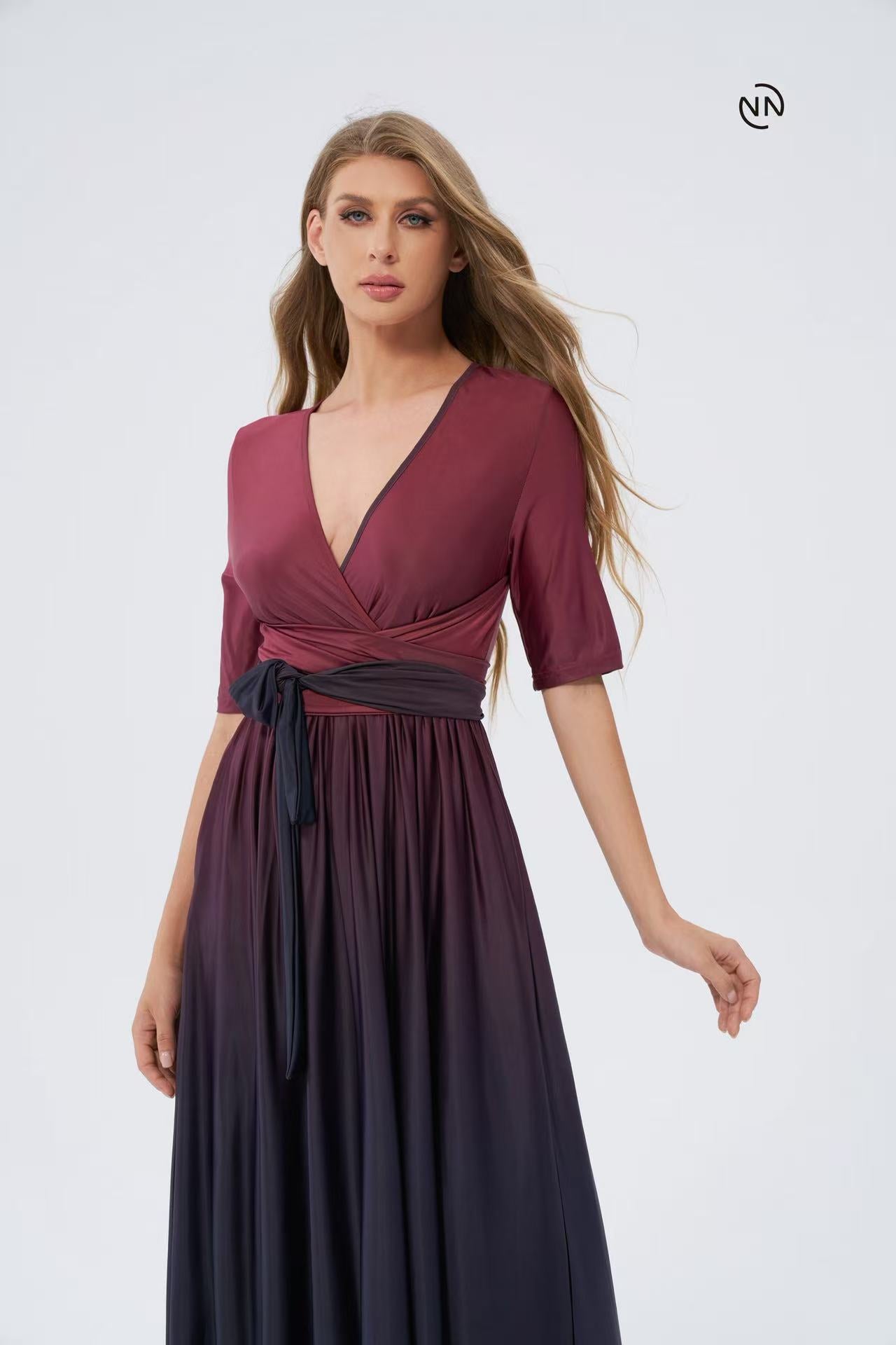 #N0032 Midnight Red Dress For Women