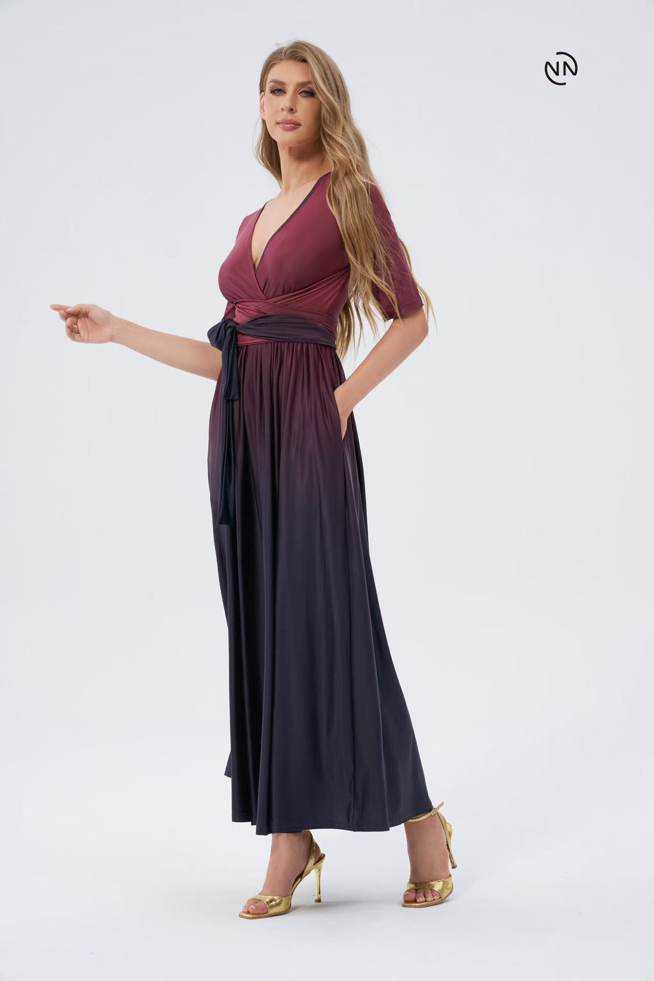 #N0032 Midnight Red Dress For Women