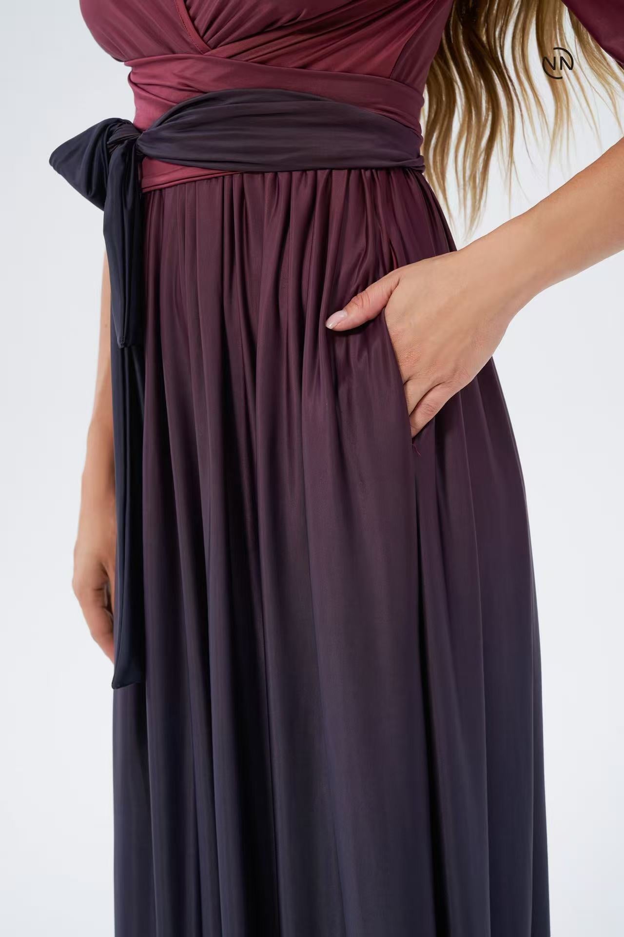 #N0032 Midnight Red Dress For Women