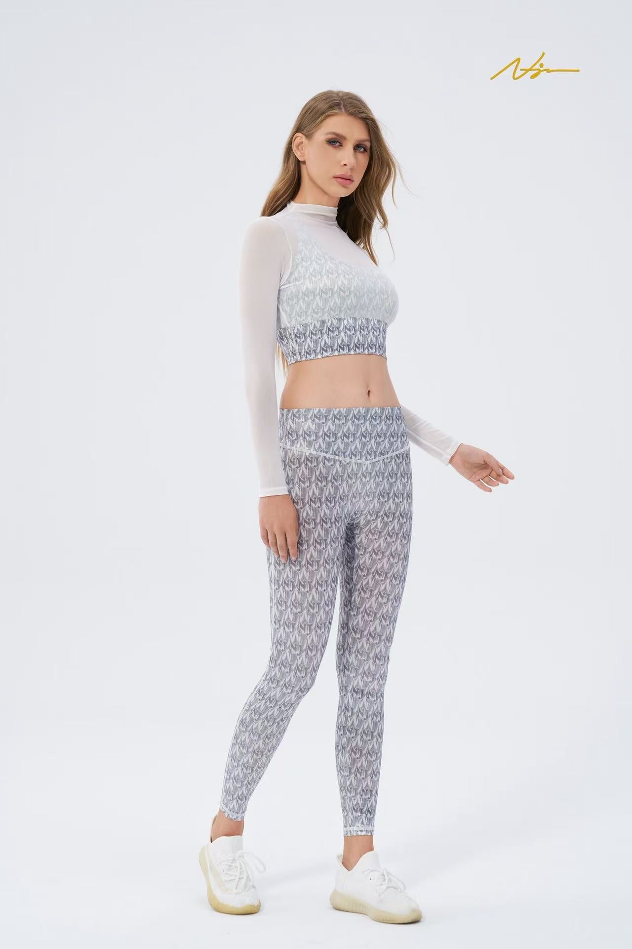 #NJ2007 Top Sports Dress For Women (White & Grey)