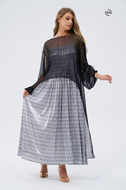 #2024 Black & White Dress For Women