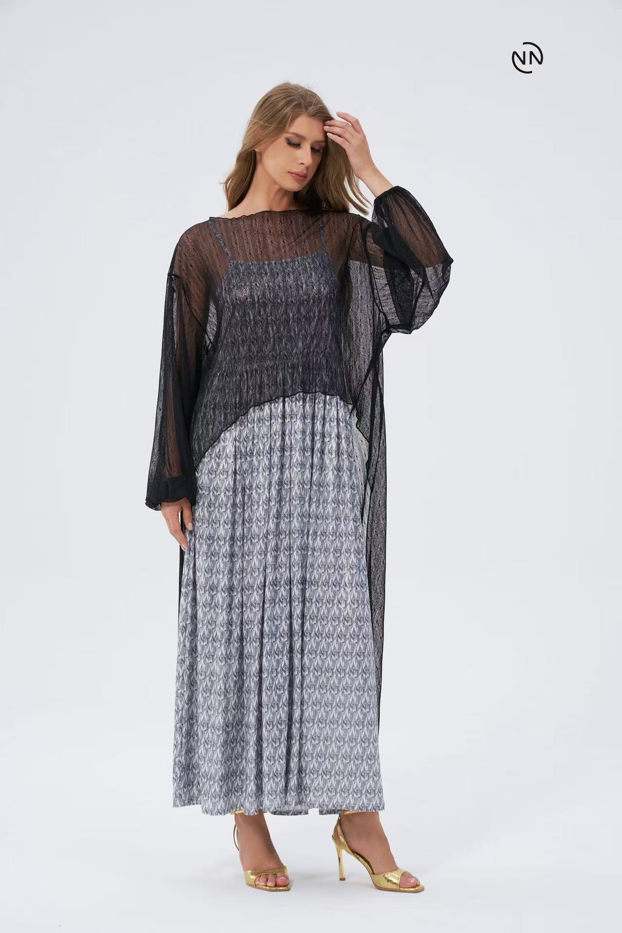 #2024 Black & White Dress For Women