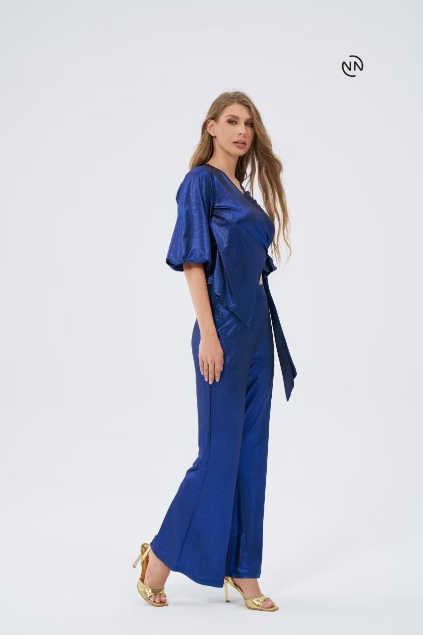 #2025 Metallic Blue Dress For Women