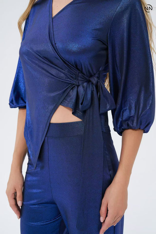 #2025 Metallic Blue Dress For Women