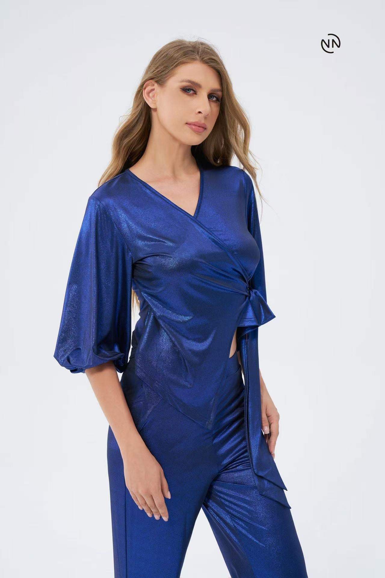 #2025 Metallic Blue Dress For Women